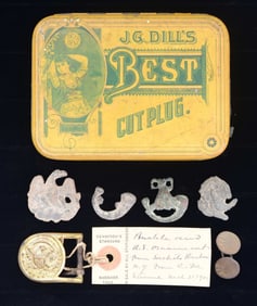 6 EXCAVATED ITEMS FROM THE SACKETS HARBOR AREA.