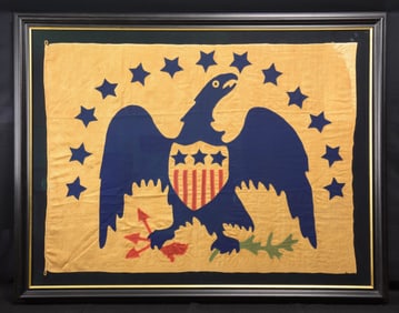 CIVIL WAR ERA MARITIME 13 STAR EAGLE FLAG OF