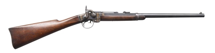 FINE SMITH BREECH LOADING PERCUSSION CARBINE.