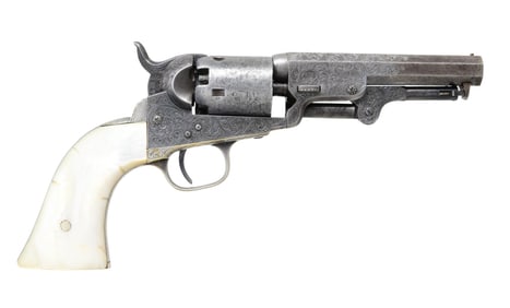 FACTORY ENGRAVED COLT 1849 POCKET MODEL REVOLVER.
