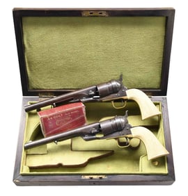 MATCHING PAIR COLT 1860 ARMY RICHARDS CONVERSION