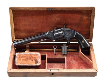 CASED FACTORY ENGRAVED CIVIL WAR SMITH & WESSON