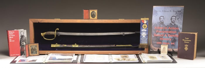 US M1850 FOOT OFFICER'S SWORD PRESENTED TO LT.