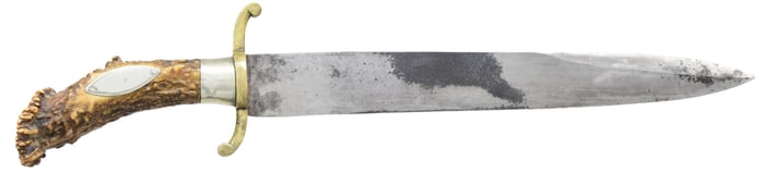 INTERESTING LARGE SPEAR POINT AMERICAN BOWIE