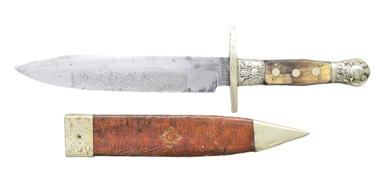 ANTEBELLUM SHEFFIELD BOWIE "FAR WEST HUNTING