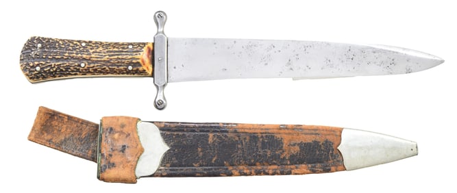 RARE LARGE ANTEBELLUM SCOTTISH BOWIE KNIFE.