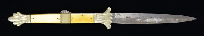 LARGE JOSEPH ROGERS FOLDING LOCKBACK BOWIE KNIFE.