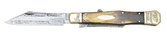 RARE & LARGE WOODHEAD & HARTLEY FOLDING KNIFE, ONE