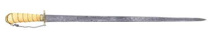 18th CENTURY DUTCH HUNTING SWORD OR CUTTOE.