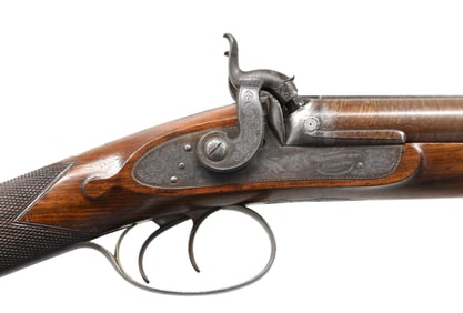 ATTRACTIVE DOUBLE PERCUSSION SHOTGUN BY FORSYTH &