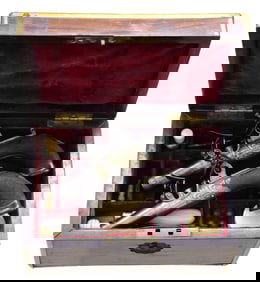 ATTRACTIVE PAIR OF BECKWITH FLINTLOCK BRONZE FRAME