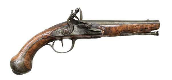 18th CENTURY FRENCH PISTOL BY COULANGE OF SOMIER.