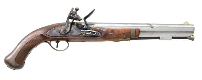 PAIR OF REPRODUCTION FLINTLOCK PISTOLS.