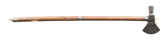 ATTRACTIVE 18th - 19th CENTURY PIPE TOMAHAWK.