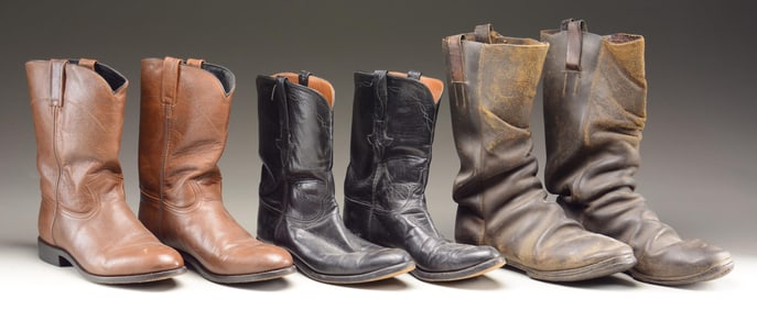 THREE PAIRS BOOTS.