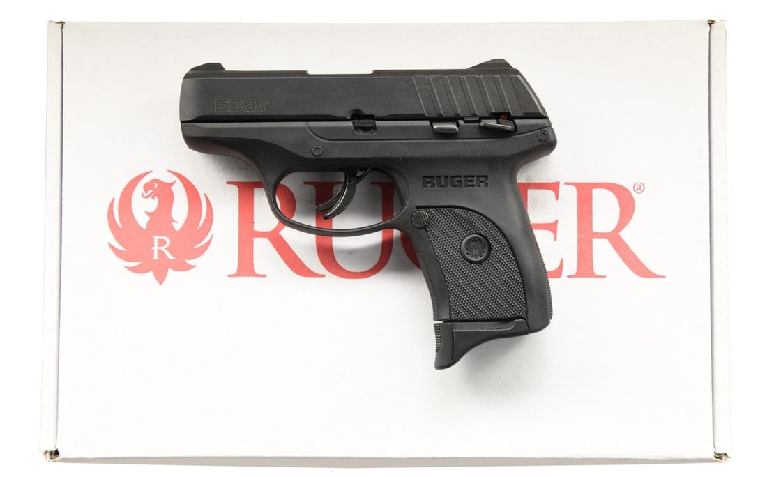 RUGER MODEL EC9s SEMI-AUTO PISTOL.: Cal. 9mm Luger. S# 459-64883. Bbl. 3.12". Mfg. 2021 as Model 03283 with black oxide finish; fixed sights integral to slide. Modern striker fired action with multiple safeties: trigger bar, magazine an