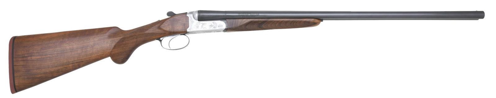 FRANCHI HIGHLANDER SXS SHOTGUN WITH MATCHING: IMPORTER BOX. Cal. 20 GA, 2 3/4" & 3". S# P00658F. Bbl. 26". Highlander SxS shotgun mfg. in Italy by Franchi and imported by Benelli U.S.A. Corp. Left side of bbls. is marked with Franchi's mfg. infor