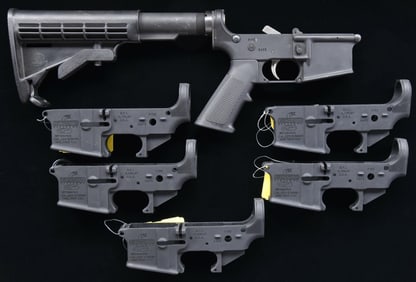 LOT OF 6 BUSHMASTER XM-15E2 LOWER RECEIVERS.