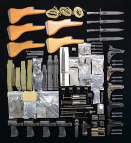LARGE LOT OF UZI PARTS, HARDWARE & ACCESSORIES.