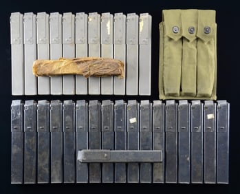 LOT OF 32 ASSORTED M3/M3A1 "GREASE GUN" MAGAZINES.