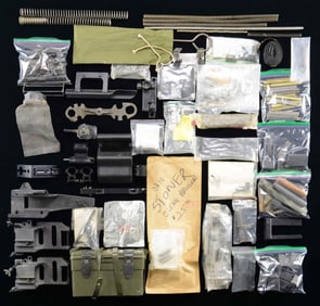 LARGE LOT OF ASSORTED PARTS, SCOPES, MOUNTS, &