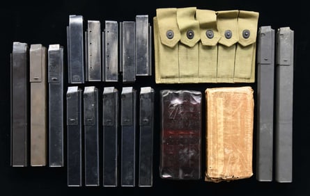 LOT OF PRIMARILY U.S. SUBMACHINE GUN MAGAZINES.