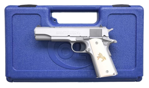 COLT GOVERNMENT MODEL 0 SEMI AUTO PISTOL.