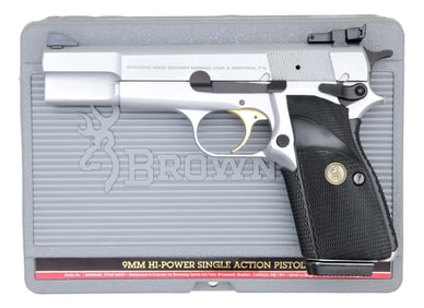 BROWNING HI POWER SEMI AUTO PISTOL.