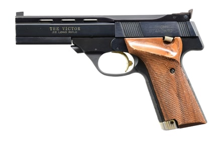 HIGH STANDARD THE VICTOR SEMI AUTO PISTOL.