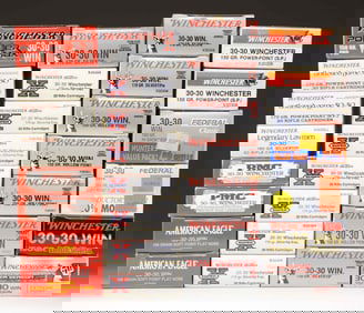 MIXED LOT OF 30-30 AMMO.