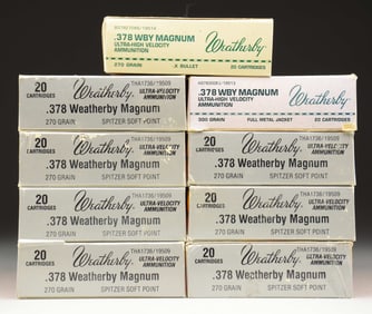 LOT OF 172 RDS. OF 378 WEATHERBY MAG AMMO.