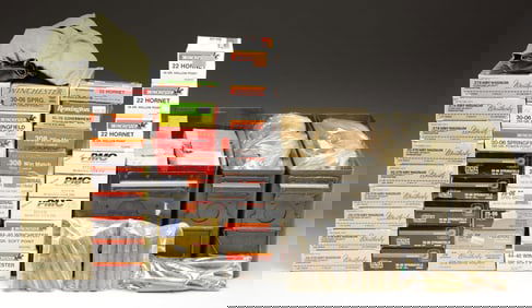 ASSORTED RIFLE CALIBER AMMO LOT CONTAINS HOLLOW