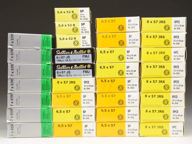 GROUPING OF SELLIER & BELLOT SPORTING RIFLE AMMO.