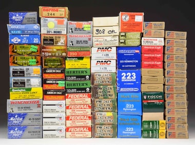 LARGE LOT OF ASSORTED RIFLE AMMO.