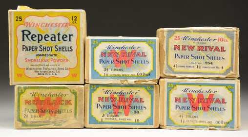 LOT OF VINTAGE WINCHESTER SHOTGUN AMMUNITION &