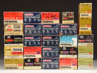 ASSORTMENT OF FEDERAL BRAND SHOTGUN AMMUNITION.