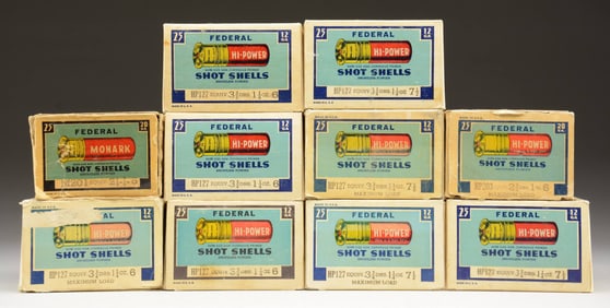 VINTAGE FEDERAL PAPER SHOTSHELLS IN 12 AND 20