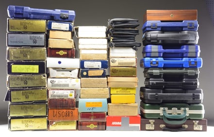 LOT OF ASSORTED FACTORY BOXES, HARD CASES,