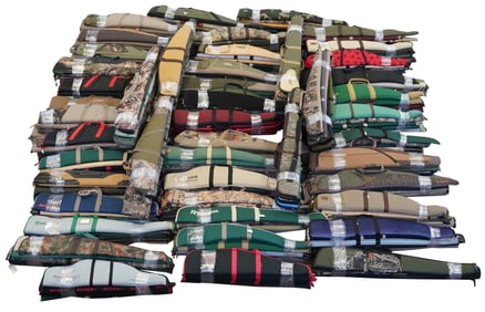 LARGE LOT OF ZIPPERED GUN CASES.