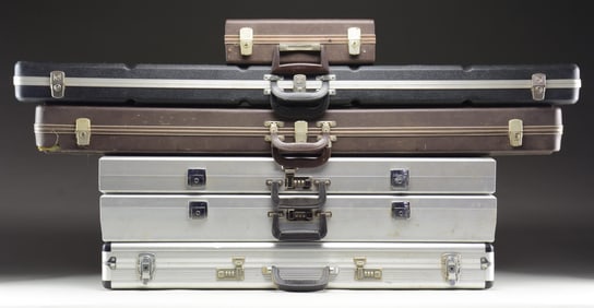 LOT OF SIX VARIOUS HARD CASES.