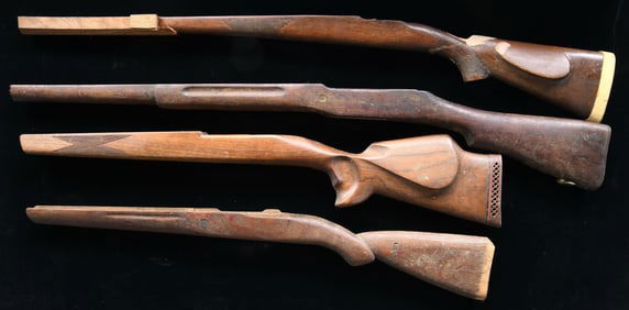 8 RIFLE STOCKS - MAUSER(5), SPRINGFIELD, ENFIELD
