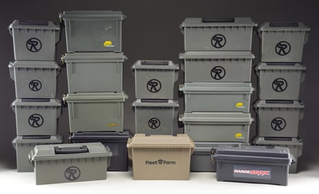 PLASTIC AMMO CASE LOT.