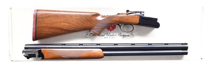 RUGER RARE ALL BLUED 12 GA. RED LABEL O/U SHOTGUN.