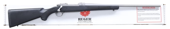 RUGER STAINLESS M77 HAWKEYE BOLT ACTION RIFLE.