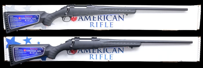 2 RUGER AMERICAN BOLT ACTION RIFLES WITH MATCHING