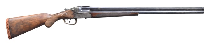 GERMAN H BARELLA RETAILED ESHA O/U SHOTGUN.