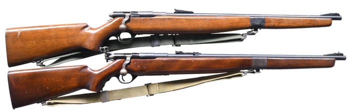 LOT OF TWO MOSSBERG BOLT ACTION RIMFIRE RIFLES.