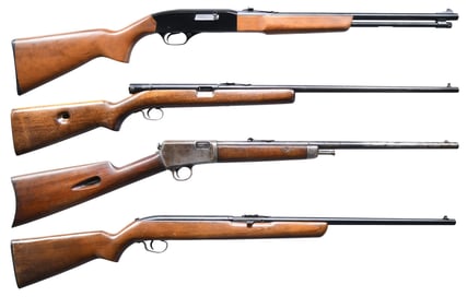 4 WINCHESTER RIMFIRE SEMI AUTO RIFLES.