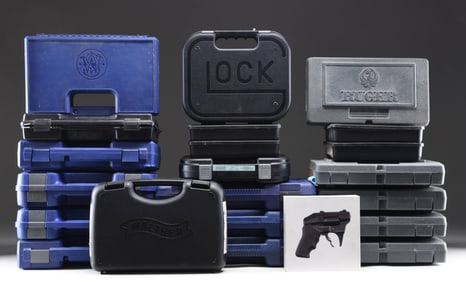 LOT OF PISTOL HARDCASES.