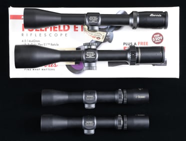 LOT OF 4 ASSORTED BURRIS RIFLE SCOPES.